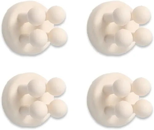 Miniatura 11 de 6 soportes de silicona impermeables para cepillos de dientes, ganchos autoadhesivos multifunción para colgar llaves, ropa, toalla, cable