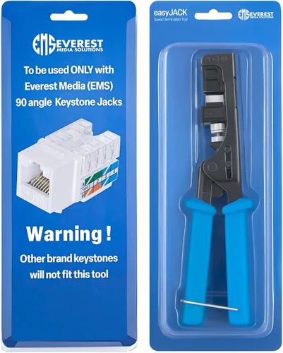 Miniatura 5 de Everest easyJACK - Herramienta Keystone de Terminación Rápida en Ángulo de 90° - Herramienta de Ponchado de Red que Ahorra Tiempo - Para Usar