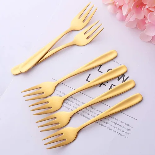 Miniatura 3 de Cucharadita Desert Fork (tenedor dorado)