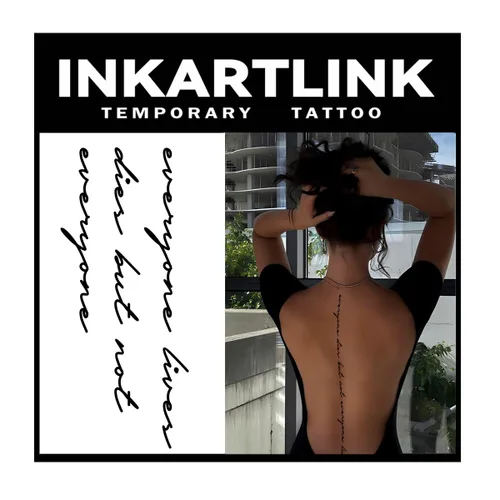 Miniatura 13 de INKARTLINK Tattoo Tech, 2 hojas de tatuaje semipermanente mediano, tatuajes temporales de diseño artístico para adultos, dura 1-2 semanas