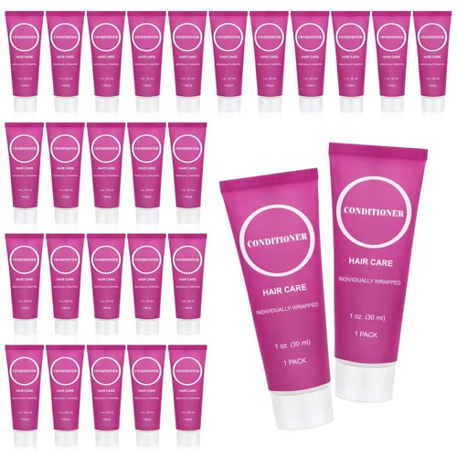 Miniatura 8 de Acondicionador de tamaño de viaje a granel, mini muestra de cabello envuelta individualmente, acondicionador pequeño para hombres y mujeres