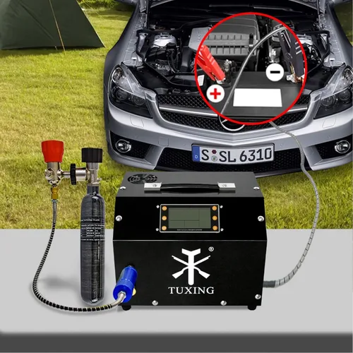 Miniatura 2 de TUXING Compresor de Aire PCP 4500Psi, Compresor de Alta Presión con Parada Automática, Equipado con Sistema de Refrigeración por Agua, para Carga