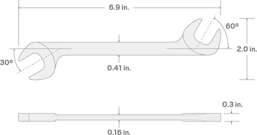 Miniatura 4 de TEKTON - Llave de extremo abierto, cabeza angular, de 15mm/0.59 pulgadas, WAE84015