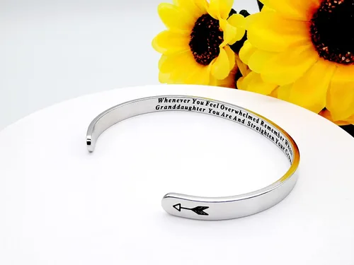 Miniatura 211 de Pulseras inspiradoras para mujer, joyería de acero inoxidable, con refranes, pulsera motivacional con mensaje oculto, pulseras grabadas para mejor