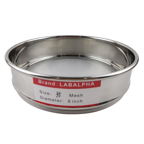 Miniatura 14 de LABALPHA Laboratorio tamices Pan con tapa, 8" de diámetro, acero inoxidable 304