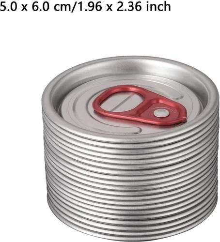 Miniatura 2 de Aislor Fundas para tapas de latas, cubierta protectora de anillo para latas de soda, cubierta protectora para latas de bebidas, color rojo, 20