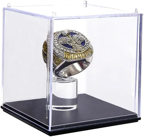 Miniatura 2 de Vitrina para Anillo de Campeonato - 1 Ranura para Anillos de Béisbol, Sóftbol, Fútbol y Escuelas Secundarias