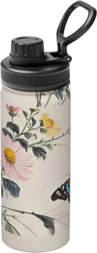 Flying Butterfly Insulated Stainless Steel Kettle | Print Funny Water Bottle Insulated | Ideal for Sports and Travel