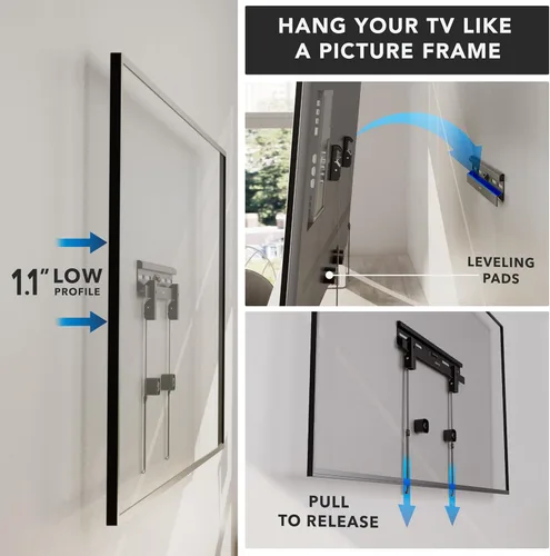 Miniatura 2 de Mount-It! Soporte de pared para TV sin pernos para televisores de pantalla plana de 23 a 65 pulgadas, soporte de TV sin taladros para paneles