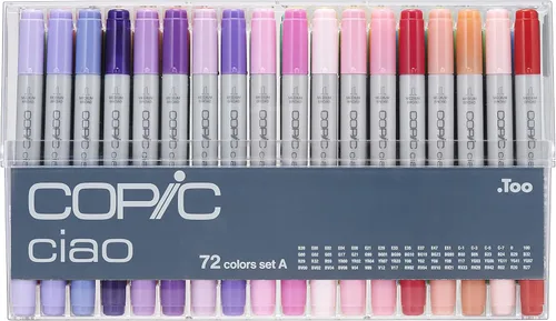 Copic Ciao, marcadores de alcohol, 72 colores, marcadores de arte de doble punta de cepillo para artistas y creadores, marcadores de boceto