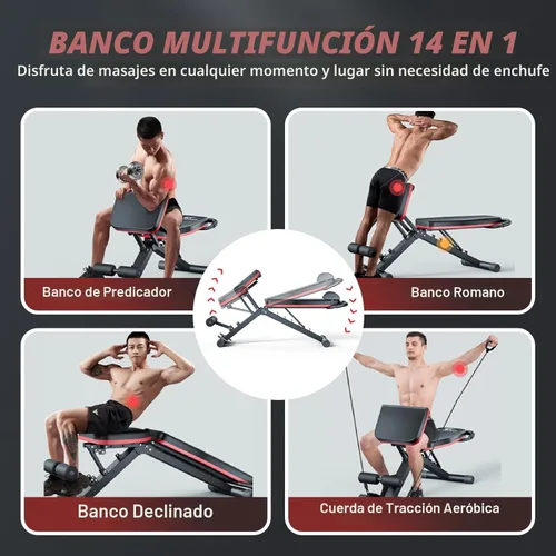 Miniatura 4 de 2026 ALSO GO New Adjustable Weight Bench, Workout Benches with Leg Extension, Foldable Incline Decline Bench Press, Roman Chair, Full Body Strength
