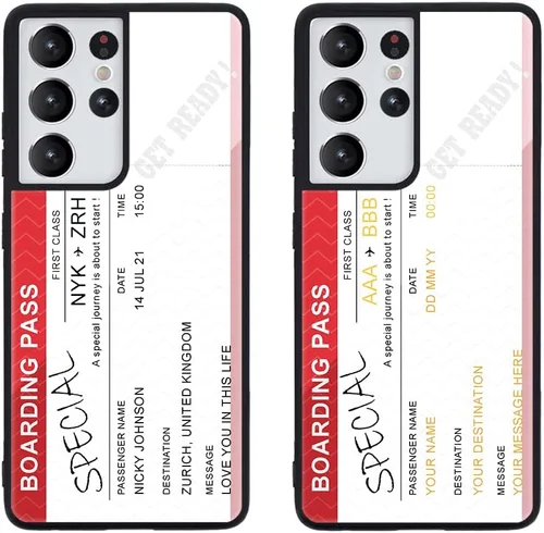 Miniatura 584 de Funda de teléfono personalizada para Samsung Galaxy S22+ / S22 Plus 5G, funda de TPU suave de vidrio templado antiarañazos personalizada con foto