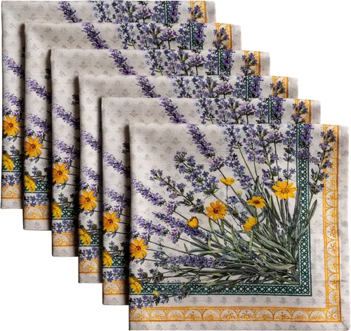 Miniatura 12 de Maison d' Hermine Happy Florals - Juego de 4 servilletas 100% algodón suave y cómodo perfectas para cenas familiares, bodas, fiestas de cóctel, 063