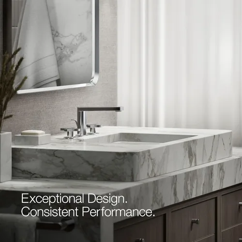 Miniatura 4 de Kohler 73060-3-CP Composed Grifo de lavabo de baño con asas cruzadas, 1.2 gpm, cromo pulido