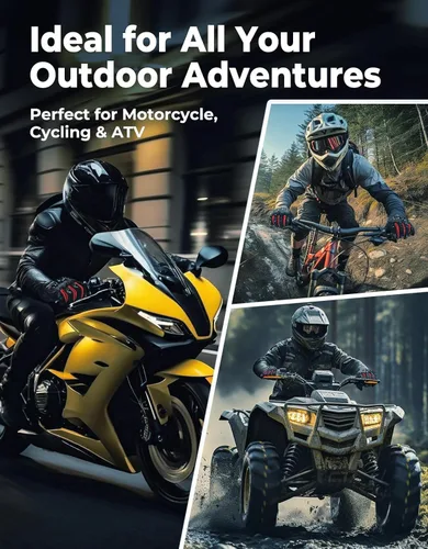 Miniatura 6 de KEMIMOTO - Guantes de motocicleta para hombre, guantes de ciclismo para pantalla táctil, para deportes al aire libre, en carretera, vehículo Negro