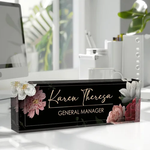 Miniatura 2 de Placa de nombre de oficina personalizada, regalos personalizados para mujeres y hombres, regalos de agradecimiento para empleados, jefes, jamaica