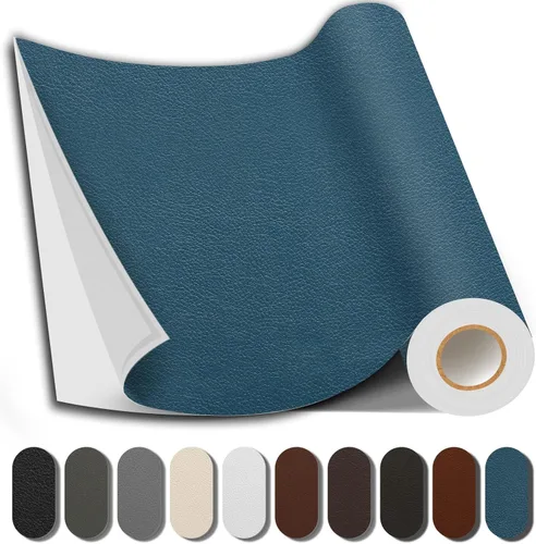 Miniatura 20 de Cinta de reparación de cuero Shagoom, parche de reparación autoadhesivo impermeable de 17X79 pulgadas, parches grandes de vinilo DIY para sofás