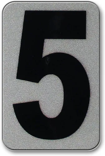 Miniatura 56 de Despegar y pegar individuales, números y letras de aluminio reflectantes, se adhiere al hormigón, madera, metal, azulejos, ladrillo, vidrio