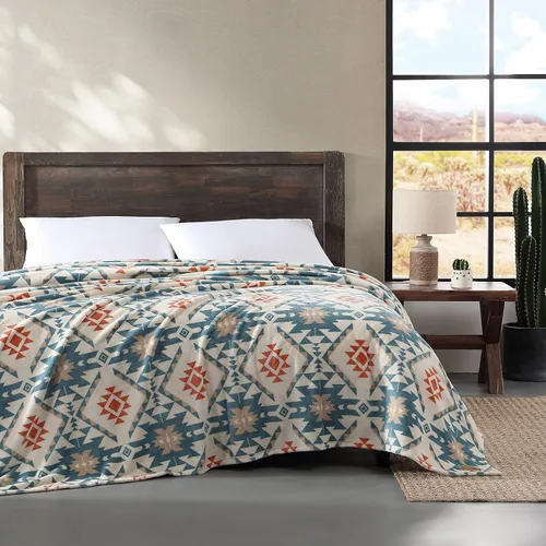 Wrangler - Manta de tamaño Queen, ropa de cama de forro polar de felpa súper suave y reversible, manta para sofá o cama (gris Dakota)