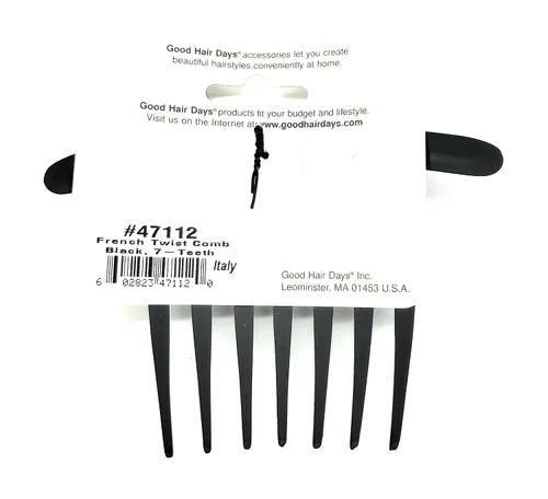 Miniatura 4 de Good Hair Days Peine giratorio francés – Peine curvado de 7 dientes para elegantes updos, joyería nupcial y accesorios para horquillas