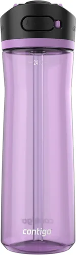 Miniatura 6 de Contigo Ashland 2.0 Botella de agua a prueba de fugas con bloqueo de tapa y popote angulado, apta para lavavajillas, tapa intercambiable, paquete