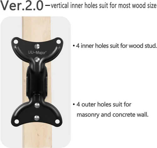 Miniatura 5 de UU-Major Soporte de pared para bicicleta, colgador de bicicleta resistente, gancho de bicicleta montado para pared de garaje, soporte horizontal
