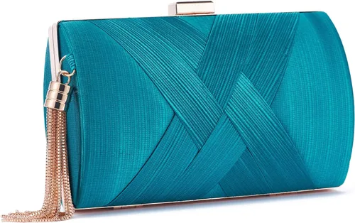 Miniatura 8 de Bolso de mano para mujer, bolso de noche con flecos, bolso de mano para mujer, bolso de mano de boda, bolso de mano con cadena, bolso cruzado