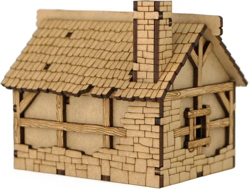 Miniatura 4 de TowerRex Edificio de terreno DND para casa pequeña, accesorios DND para Calabozos y Dragones, Pathfinder, Warhammer, mapa de batalla de mesa, kit