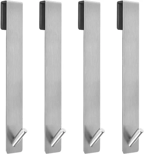 Miniatura 17 de Kontoyo Ganchos para puerta de ducha (7.5 pulgadas), ganchos extendidos sobre la puerta para puerta de ducha sin marco, bata, toalla, paquete de 2