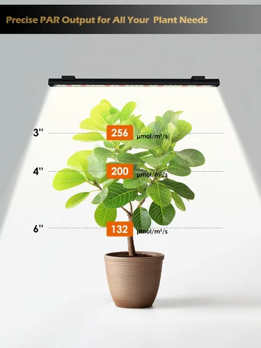 Miniatura 7 de T5 Luz de cultivo inteligente para plantas de interior, tiras de luz LED de espectro completo de 3500 K con temporizador automático de 3/9/12 horas