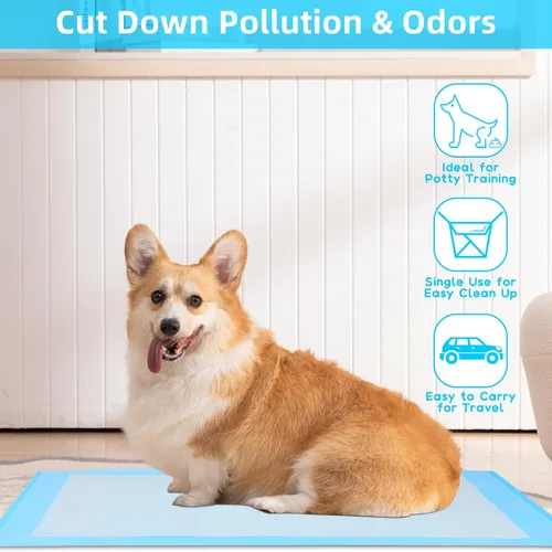 Miniatura 2 de FluffyDream Almohadilla de Entrenamiento Impermeable Súper Absorbente para Perros y Cachorros, Almohadilla para Mascotas para Entrenar en Casa, Azul
