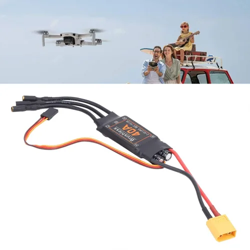 Miniatura 2 de Controlador de velocidad RC, controlador de velocidad ESC sin escobillas 40A, motor de avión RC 5V3A salida BEC para RC Drone Aviones Accesorio