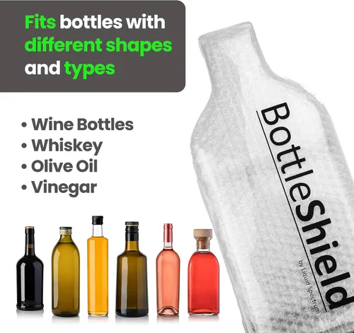 Miniatura 7 de Liquid Spectrum Bottle Shield - Bolsa de viaje reutilizable con protector de vino (paquete de 6), funda irrompible para botella, a prueba de fugas