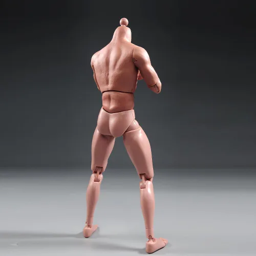 Miniatura 5 de Cuerpo masculino de escala 1/6, figura desnuda muscular flexible de 12 pulgadas, modelo de cabeza esculpida para colección de juguetes calientes