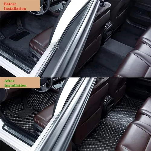 Miniatura 6 de Alfombrillas personalizadas de cuero artificial para automóvil, impermeables, antideslizantes, adecuadas para automóviles, SUV, camionetas, protegen