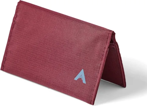 Miniatura 3 de Allett Tarjetero para cartera, morera, nailon, plegable, con capacidad para 2-12 tarjetas de visita, delgada, minimalista, bolsillo frontal