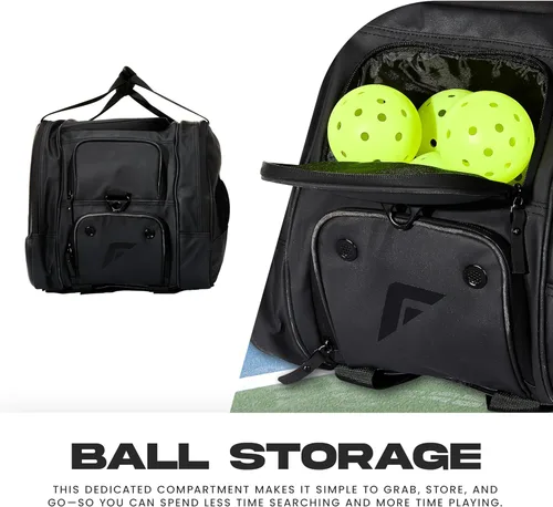 Miniatura 4 de Franklin Sports Pro Series Bag II - Bolsa de lona y mochila - Bolsa profesional de pickleball para remos, pelotas y más accesorios - Bolsillo