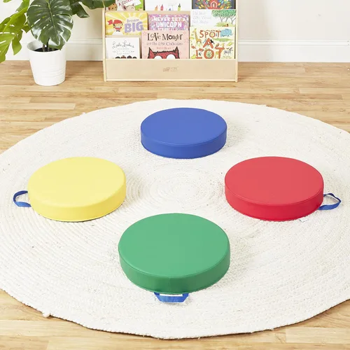 Miniatura 7 de ECR4Kids SoftZone Carry Me - Cojines de piso para asientos flexibles de aula, espuma de 3 pulgadas