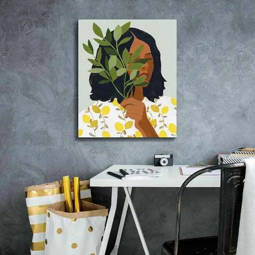 Miniatura 4 de Epic Graffiti 'Botany Portrait I' de Victoria Barnes, arte de pared en lienzo Giclée, 20 x 24 pulgadas