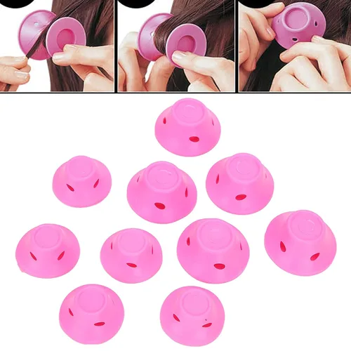 Miniatura 2 de 10 rodillos suaves para rizos para dormir, rizadores de silicona para mujeres, herramienta rizada con 10 piezas