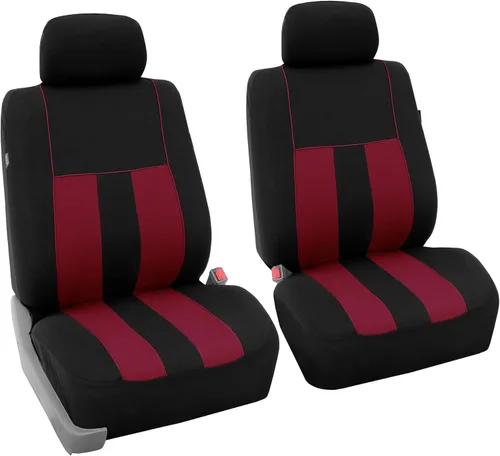 Miniatura 26 de FH Group - Juego completo de fundas para asientos de auto con rayas llamativas, ajuste universal para asientos delanteros de respaldo bajo, Verde