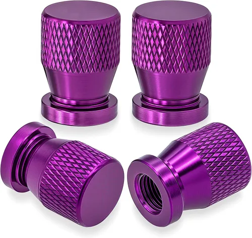 Miniatura 48 de 4 piezas de tapas de válvula de rueda con forma de punta, válvula de rueda de aleación de aluminio con punta, tapas de aire universales a prueba