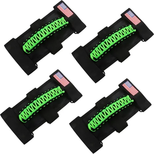 Miniatura 26 de sukemichi Manijas de agarre de la barra de rodillo para accesorios de Jeep Wrangler TJ JK JL Gladiator JT UTV ATV - Hebilla metálica de mejora