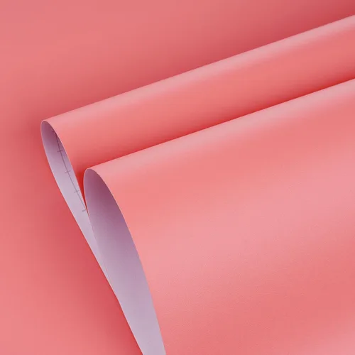 YENHOME Papel tapiz de color rosa rubor para pegar y pelar de 17.7 x 118 pulgadas, autoadhesivo, color rosa sólido, para dormitorio, baño, papel de