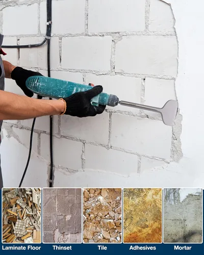 Miniatura 6 de SDS Plus cincel, Firecore - Brocas de eliminación de azulejos de 4 x 11 pulgadas para taladro de martillo giratorio SDS Plus, pala de acero