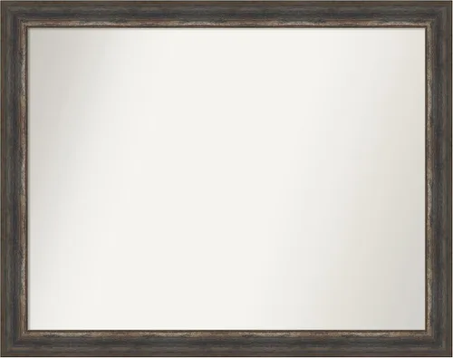 Miniatura 174 de Amanti Art Espejo de baño marrón para sobre el fregadero, 25 x 25 pulgadas, hecho a medida, espejo de tocador cuadrado marrón medio, marco de madera