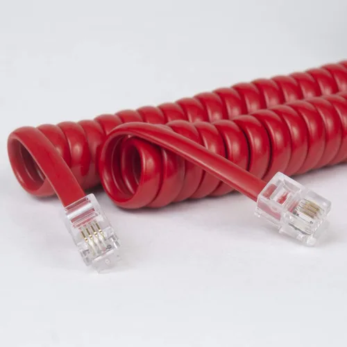 Miniatura 3 de Cablesys GCHA444012-FCR / Cable de teléfono rojo de 12 pies