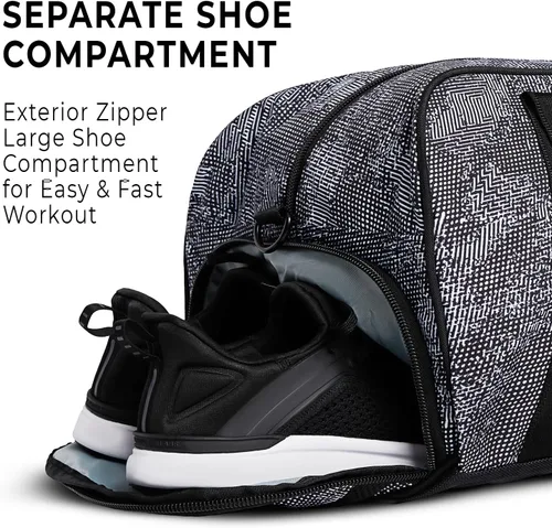 Miniatura 5 de Vooray Bolsa de lona para gimnasio con quemador de 23 litros, bolsa de viaje para mujeres y hombres, bolsa de gimnasio deportiva con compartimento