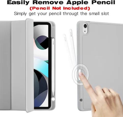 Miniatura 2 de Funda para iPad Air de 11 pulgadas M4 2026 8ª generación/M3 2025/M2 2024, iPad Air 5ª/4ª generación de 10.9 pulgadas 2022/2020 con soporte para Gris