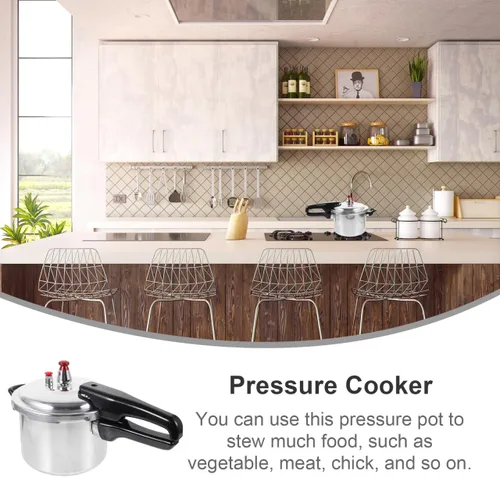 Miniatura 6 de INOOMP Olla a presión inferior compuesta de 2.7 cuartos de galón de aleación de aluminio para cocinas de gas e inducción con mango ergonómico